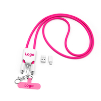 Cable de Carga Rápida USB-C PD 4 en 1 de 60W con Correa para Teléfono, Color Personalizado al por Mayor, Logotipo Personalizado, Regalo Promocional Empresarial