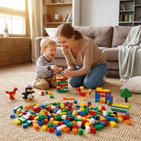 1000 Piezas de Bloques de Construcción para Niños, Juego de Ladrillos Clásicos, Compatibles con Plástico ABS, Juguetes de Construcción Educativos Creativos para Hacer Manualidades, Regalo