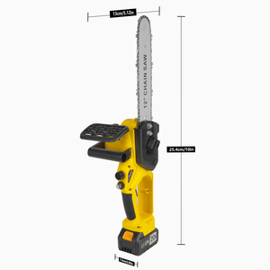 Tronçonneuse sans fil professionnelle 20V 12 pouces pour la coupe du bois, qualité industrielle et bricolage, alimentation par batterie personnalisable CS-300A-2 12 pouces Pr - Product Image 4