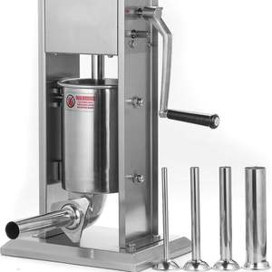 Poussoir à saucisses manuel vertical en acier inoxydable de 5 L pour la fabrication maison, avec 4 tubes offerts - Product Image 4