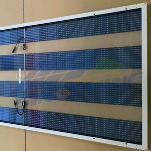 Module PV, panneau solaire transparent bifacial, panneau solaire sans cadre en verre, kits de panneaux solaires BIPV pour les <span class=keywords><strong>fournisseurs</strong></span> de devis de toiture, 380w 390w 400w - Product Image 6