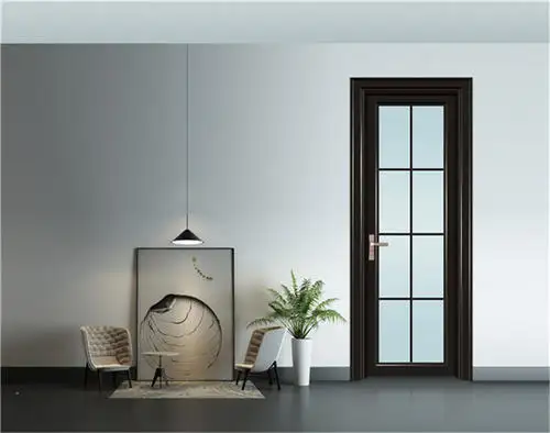 Garantía de calidad, puerta de baño de aluminio plano, decoración Interior, puerta abatible de Patio francés, puertas de perfil de aluminio