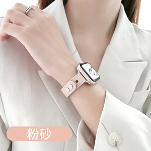 Ivanaze-Correa de cuero fino para Apple Watch, correa de 38, 40 y 41mm, colorida, para iWatch SE <span class=keywords><strong>7</strong></span>/6/5/4/3 - Product Image 3