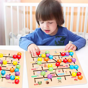 EDULAND Giochi Educativi Montessori in Legno: Sudoku, Labirinto, Puzzle Scorrevole, Abbinamento di Animali, Numeri e Lettere per Bambini dai <span class=keywords><strong>3</strong></span> Anni in Su - Product Image 4