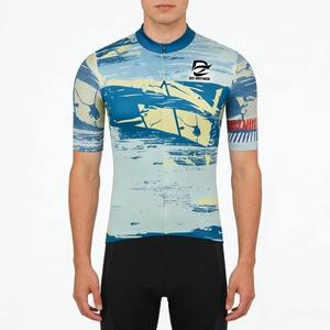 Maillot de cyclisme d'été unisexe à manches courtes, style rétro, imprimé par sublimation, coupe-vent, anti-transpiration et respirant - Product Image 3