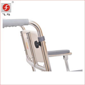 Sedia da bagno pieghevole per trasferimento paziente doccia soffiaggio wc ospedaliero sedia a rotelle portatile in alluminio per disabili - Product Image 5