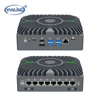 Ordinateur industriel miniature de 14e génération, 8 ports 2,5 G, sécurité réseau ultra-avancée, application 16 Go vidéo, nouveau AU/US/EU