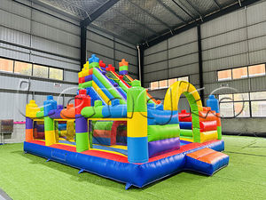 Jeu gonflable Legooing Blocs de construction Château gonflable avec toboggan Combo Château gonflable pour enfants - Product Image 2