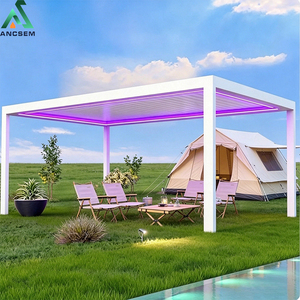 Pérgola Bioclimática Premium Ancsem con Sistema Motorizado y Manual, Resistente al Viento, Lluvia y Óxido, Instalación Personalizada para <span class=keywords><strong>Terraza</strong></span> o Patio - Product Image 1