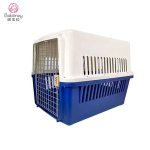 Patrón sólido Botón a presión Ecológico Pet Airline Travel Crates Jaula de transporte de plástico para mascotas medianas y grandes - Product Image 3
