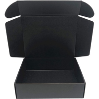 Cajas corrugadas negras recicladas personalizadas E-Flute Envío Mailer Zapatos Embalaje Logotipo Estampado Lámina dorada Barnizado en relieve