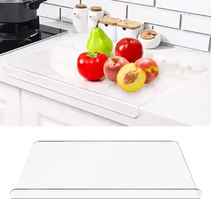 Benutzer definierte klare Acryl Arbeits platte Schneide brett moderne tragbare Acryl Obst Gemüse Deli Schneide brett für Küchentisch
