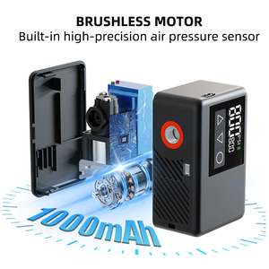 Pompe à vélo électrique miniature BL01 à moteur sans balais, gonfleur <span class=keywords><strong>de</strong></span> pneus longue durée avec haute pression et <span class=keywords><strong>valve</strong></span> Presta pour vélo - Product Image 6