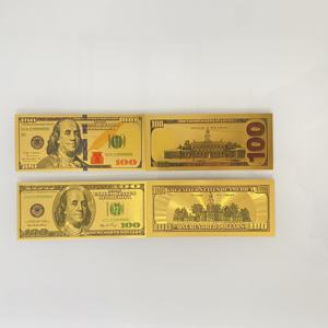 Dollar Gedenkbanknoten Geld Goldfolie 24k Gold Banknote für Geschenksammlung, Dollar 100 Goldfolien-Banknoten - Product Image 3