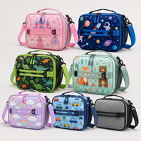Sac isotherme pour enfants en tissu Oxford, imprimé dessin animé personnalisé, imperméable, avec poignée, capacité 5L, doublure en feuille d'aluminium, vente en gros