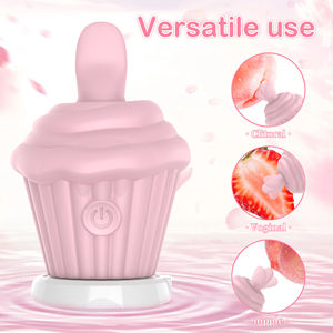 Vibratore a Forma di Gelato con Lingua Rotante, Stimolazione Clitoridea, Design Carino a Dessert, Giocattolo Sessuale in Silicone Morbido per Donne - Product Image 3