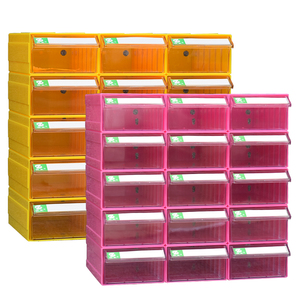 Organizador de caja transparente de plástico, montaje apilable de piezas <span class=keywords><strong>pequeñas</strong></span> de almacenamiento - Product Image 1