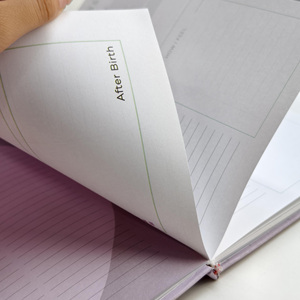 Custom Hardcover Leather Pregnancy <b>Journal</b> with Thread Sewing Binding 80 GSM Customizable A5 Size Gift Option - Product Image 4