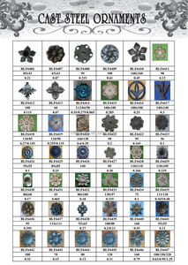 60mm elementi in ferro battuto in acciaio fuso grande lanc'rose per cancello ringhiera corrimano balaustra - Product Image 2