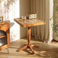 Table basse extensible en bois massif durable au design nordique pour salon, salle à manger, chambre à coucher