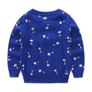 Shopping en ligne en Inde, mode enfantine, pull d'hiver en tricot personnalisé à col rond avec des motifs d'arêtes de poisson - Product Image 3