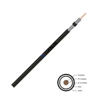 Cable de antena Coaxial de cobre sólido, 75 Ohm, RG59, RG6U, 3C-2V, PVC, negro, blanco o como se requiere