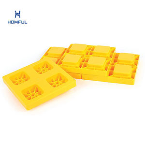HOMFUL – cales de roue de remorque en plastique, cales de roue de remorque, cales de roue de RV, blocs de nivellement de RV, double - Product Image 1