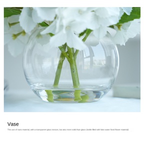 Hortensia de Látex <span class=keywords><strong>con</strong></span> Tacto Realista en Florero de Vidrio, Flor Artificial Realista <span class=keywords><strong>con</strong></span> Agua de Resina, Arreglos Florales al por Mayor para Decoración - Product Image 6