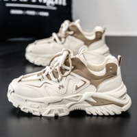 Nouvelles baskets décontractées à semelle épaisse rehaussante, respirantes, en maille, à lacets, légères et tendance pour jeunes