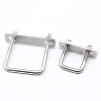 Ensemble de boulons en U carrés en acier inoxydable 304, vis en U à angle droit, fixation pour tube carré