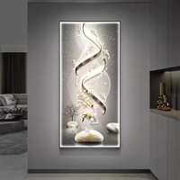 Vente en gros d'art mural en cristal imprimé numériquement de luxe personnalisé avec cadre pour la décoration de la maison et l'accrochage d'œuvres d'art (avec peintures de paysages LED)