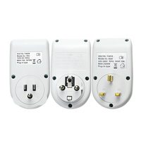 Temporizador programable digital LCD, interruptor, temporizadores electrónicos con enchufe de la UE, Reino Unido, EE. UU., hecho de plástico para sistema de bomba de niebla