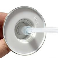 Flacon pompe cylindrique en verre personnalisé avec capuchon sphérique doré estampé à chaud, luxueux, vide, pour cosmétiques, crème et sérum de soin de la peau, Chine