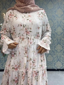 Nouvelle arrivée 2023, vente chaude, robe longue en mousseline de soie douce, mode musulmane - Product Image 5