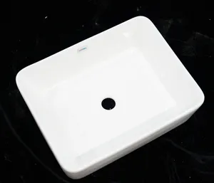 Wholesale Custom Logo Countertop Bathroom Ceramic Square Art Hand Wash Basin