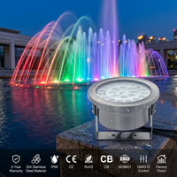 Lumière LED submersible pour fontaine, haute luminosité, IP68, acier inoxydable 304, RGBW, contrôle DMX, blanc chaud, blanc froid
