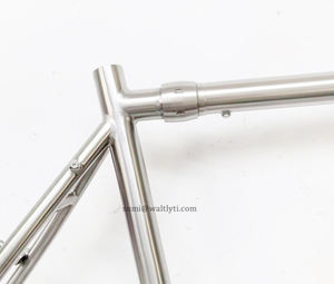 Cuadro de Bicicleta de Titanio 700C OEM en Oferta con Diseño de Acopladores S&S, Transmisión por Correa, Desviador <span class=keywords><strong>Rohloff</strong></span> y Patillas Deslizantes para Ciclismo de Gravel - Product Image 6