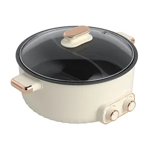 家庭用電気フライパン多目的電気ダブルフレーバー鍋カスタマイズ鍋調理器OEM