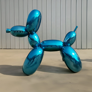 Scultura in acciaio inossidabile progettata su misura con installazione artistica colorata: una festa visiva di <span class=keywords><strong>cani</strong></span> palloncini creativi - Product Image 2