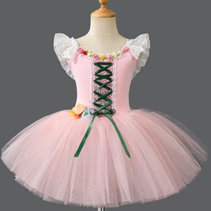 Vestido de <span class=keywords><strong>Ballet</strong></span> sin Mangas de Spandex para Niñas, para Representaciones de Lago de los Cisnes, Ropa de Danza Profesional para Niñas - Product Image 6