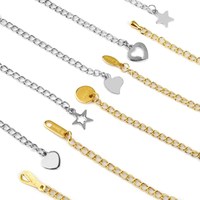 Extensions de collier, bracelet et chaîne de cheville en acier inoxydable avec fermoir mousqueton pour la fabrication de bijoux