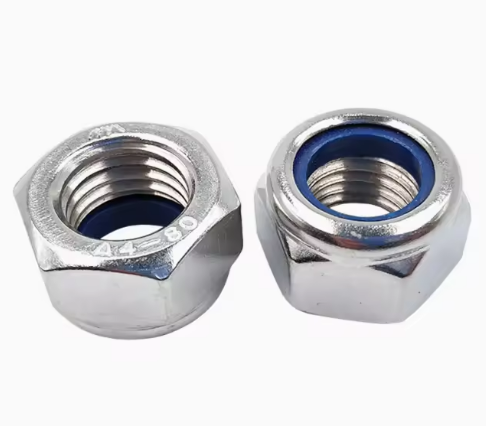 M3 M4 M5 M6 M8 M10 M12 M14 M16 DIN985 A2 Stainless Steel 304 316 Anti-loosening Nylon Insert Nuts Self-locking Nyloc Nuts