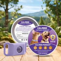 Pendentif Calmante pour Chats et Chiens, Phéromone Lavande, Ingrédients Naturels, Étanche, 60 Jours, Soulagement de l'Anxiété et du Stress