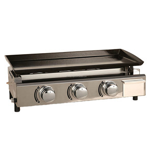 Matériel de restauration : Plaque de cuisson à gaz en fonte antiadhésive pour barbecue, viande (bœuf, porc) et hamburgers, compatible GPL - Product Image 1