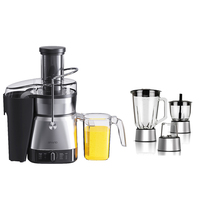 Presse-agrumes 4 en 1 1000w Mélangeurs et extracteurs de jus puissants en acier inoxydable à large ouverture pour la viande, les légumes et les fruits.