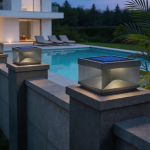 Lámpara LED Cuadrada para Exteriores de Alta Calidad, IP65 Impermeable, AC 1W, Cuerpo de Acero Inoxidable, <span class=keywords><strong>Solar</strong></span>, para Jardín, Garantía de 5 Años - Product Image 3