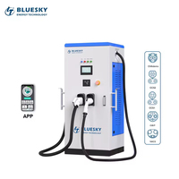 Stasiun Pengisian Daya Cepat DC Bluesky Baru Terlaris 20-120kW GB/T Dual Guns OCPP1.6J Layar 7'' IP55 TUV CE Penggunaan Komersial & Publik