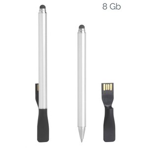 ปากกาสไตลัส USB ขนาด 9x140 มม. พร้อมหน่วยความจำ 8GB สำหรับแท็บเล็ตและโทรศัพท์ - Product Image 1