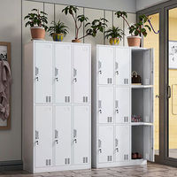 Casier en acier à porte simple, verrouillable, durable et réglable, direct usine, pour vestiaire de salle de sport, hôtel, vente en gros