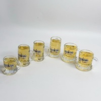Mini verre à bière personnalisé de style européen avec poignée pour souvenirs ou collection